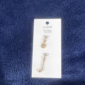 J. Crew Gold Charms. Tennis and golf